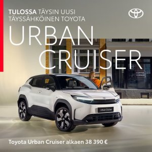 Toyotan sähköautomallisto laajenee